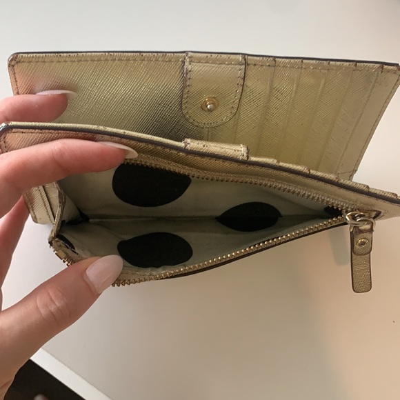 Kate Spade Gold Metallic Wallet - Picture 4 of 5